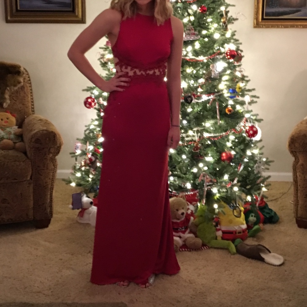 Red ball dress